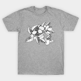 California Kumquats Black and White Pen and Ink Drawing T-Shirt